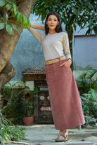 Surya Ethical Cotton Corduroy Maxi Skirts for Women