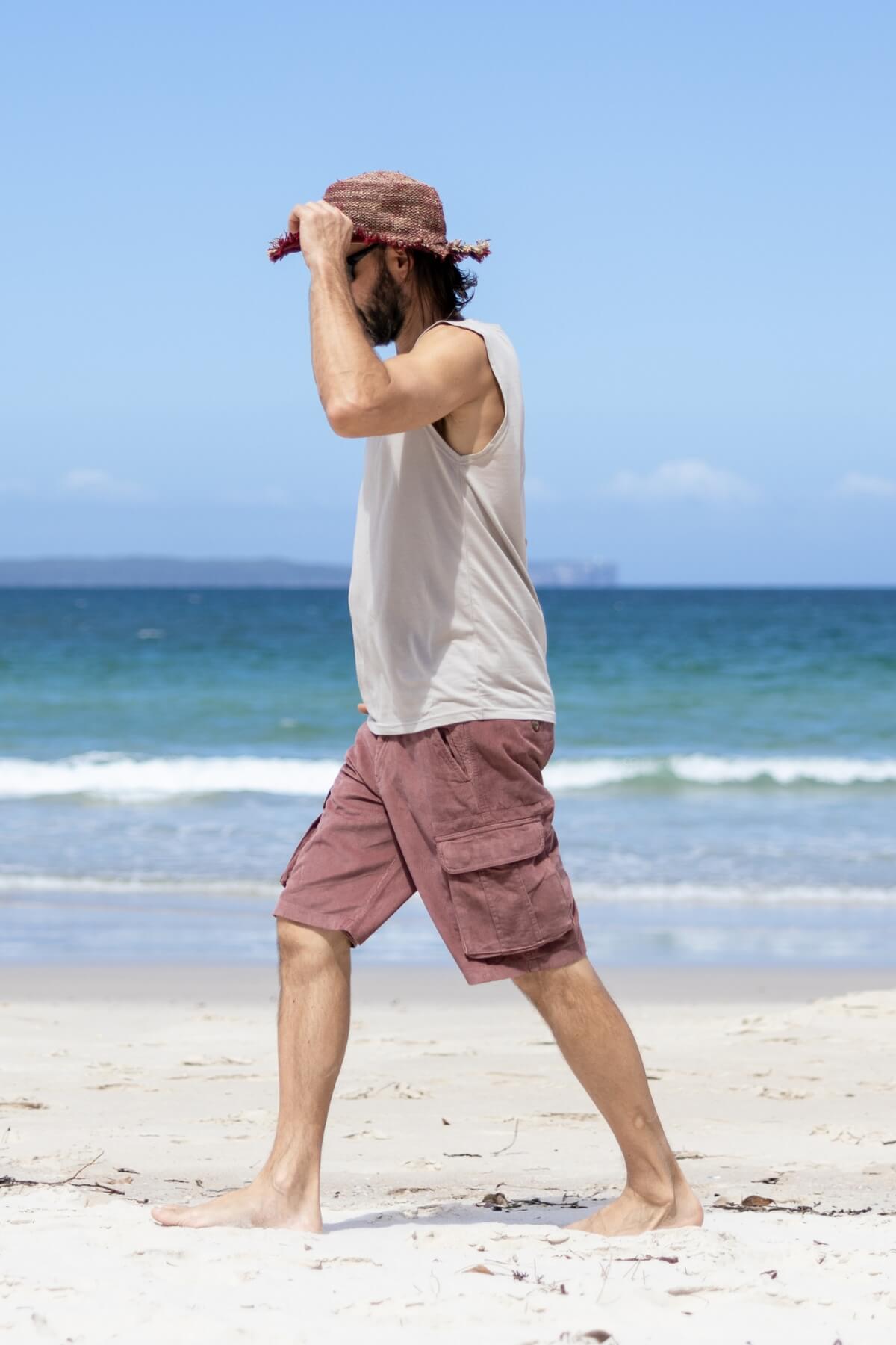 Corduroy Cargo Shorts for Men - in Huskisson