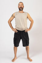 Cotton Corduroy Shorts for Men - black