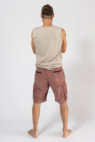 Corduroy Cargo Shorts for Men - rear view