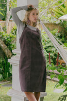Surya Corduroy Pinafore Dress for Women - on location in Bali