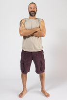 Ethical Corduroy Shorts for Men - Wine colour