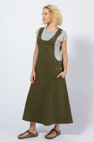Cotton Dungaree Dress for Women - adjustable length dress