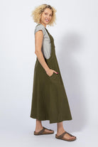 Cotton Dungaree Dress for Women - with two hip pockets