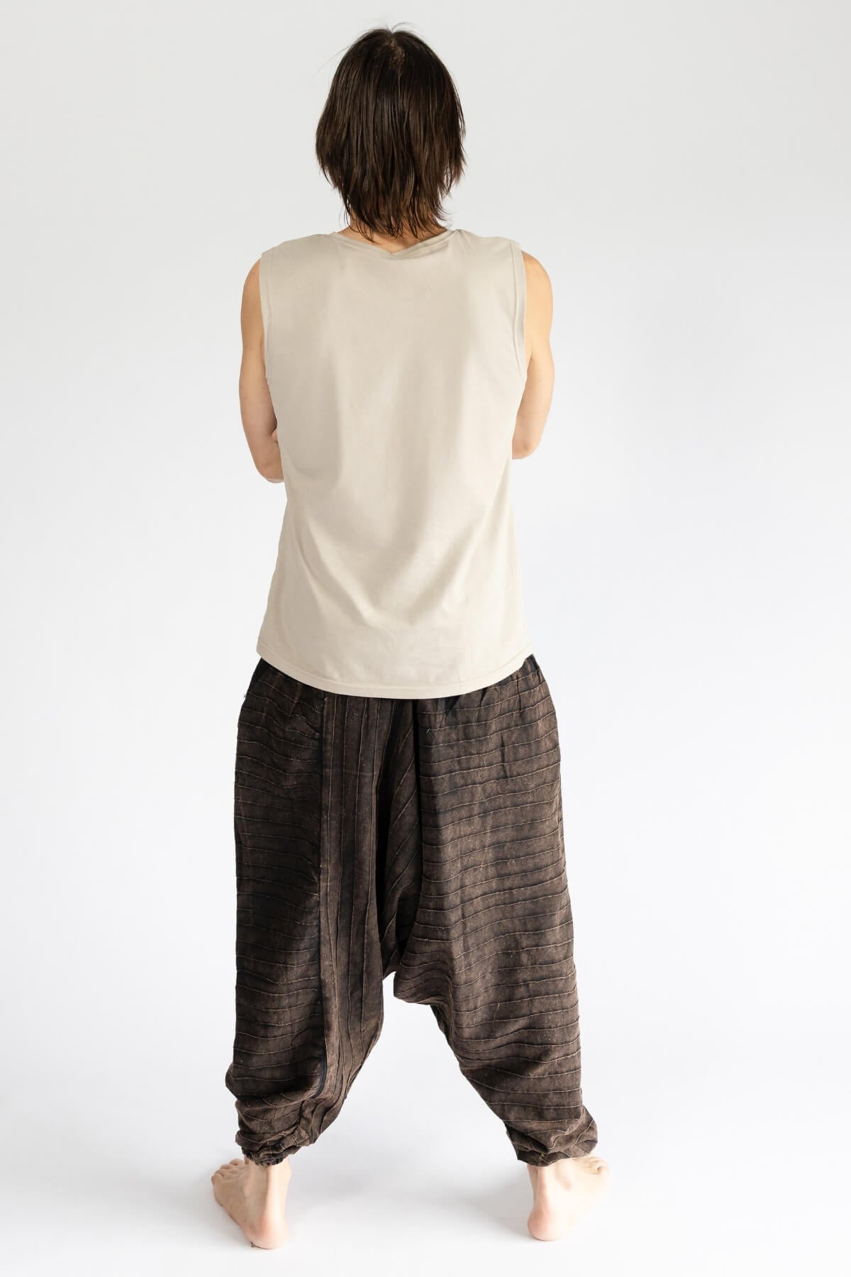 Surya Cotton Hippie Pants for Men - rear view