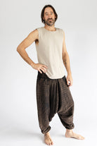 Surya Cotton Hippie Pants for Men - Black aladdin pants