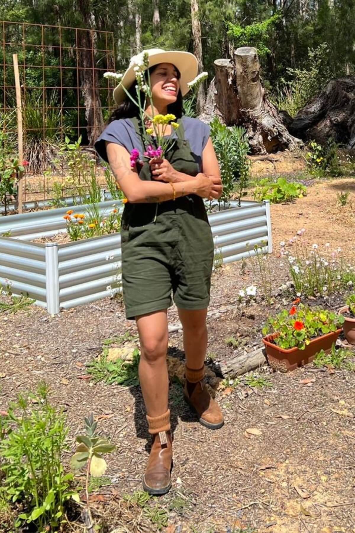 Surya Overall Shorts made in Nepal - Green