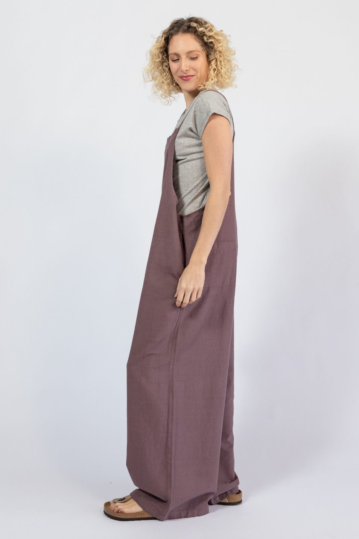 Surya Baggy Cotton Overalls for women – left side view