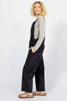 Cotton corduroy overalls for women - left side view