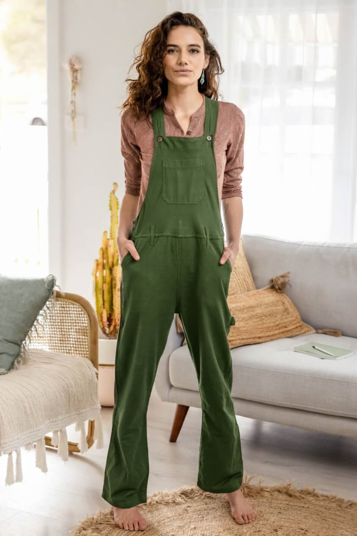 Cotton Overalls for women, ethically made in Nepal 