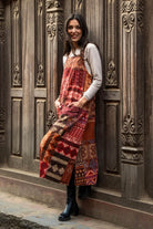 Surya Ethical Cotton Patch Pinafore - on location in Patan old city, Nepal