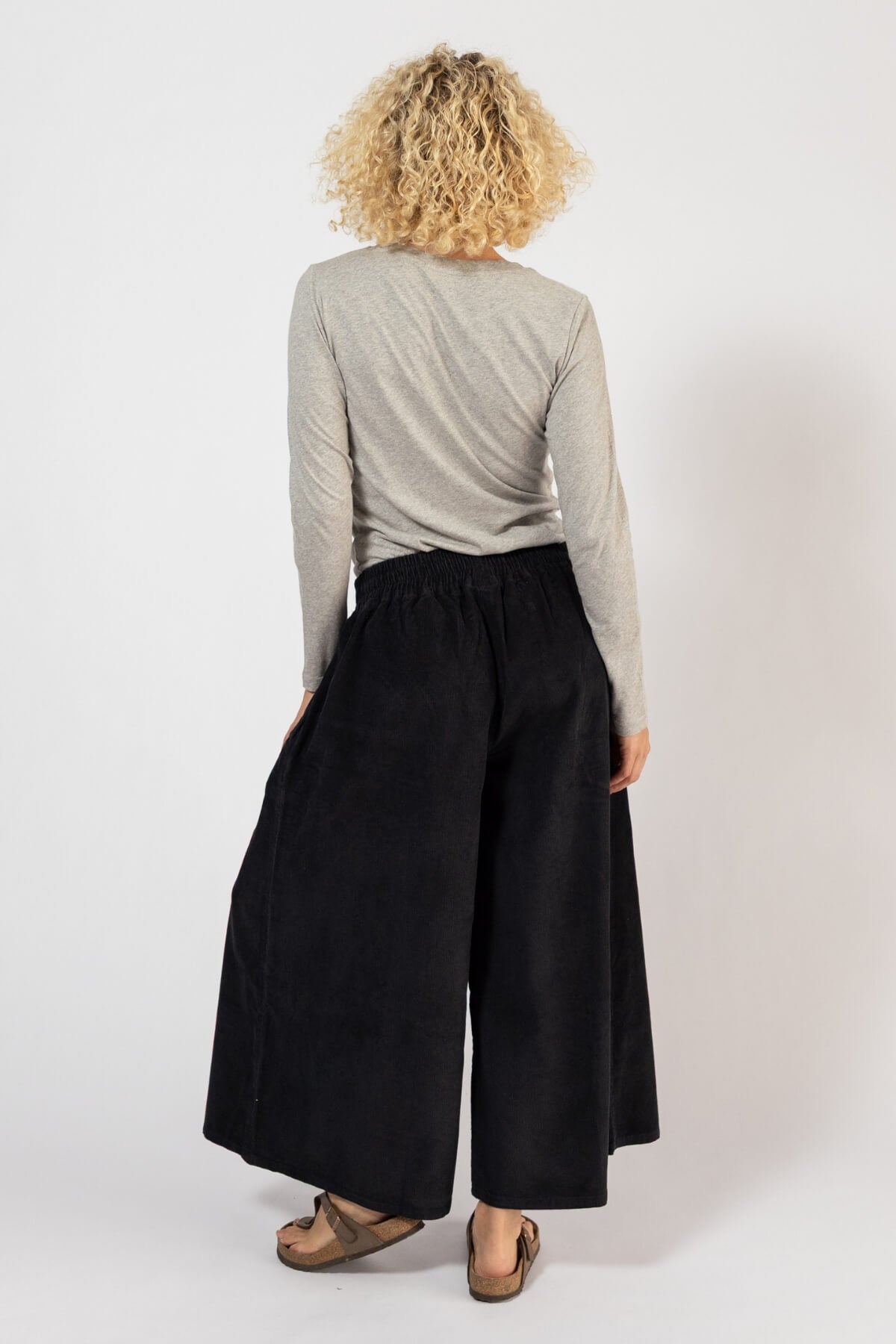 Surya Corduroy Palazzo Pants for Women - rear view
