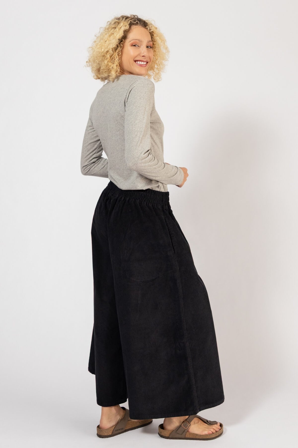 Surya Corduroy Palazzo Pants for Women - right side view