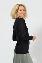 Surya organic cotton long sleeve tops for women - right side view