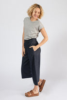 Surya Organic Denim Capri Pants - left side view