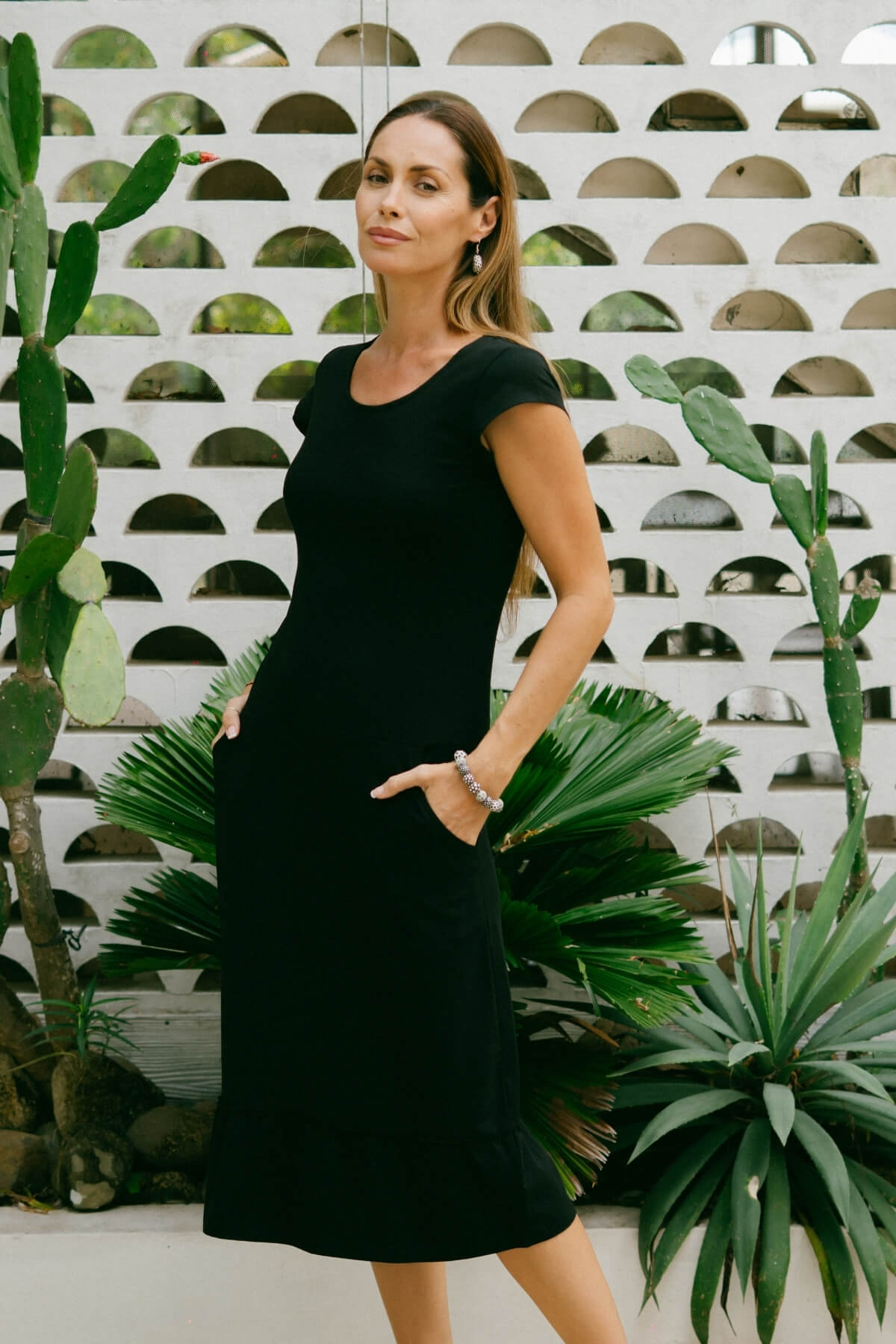 Surya Organic Cotton Noumea Midi Dress for Women - ethically made in Nepal