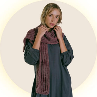 Merino Wool scarves and beanies for men and women made in Nepal