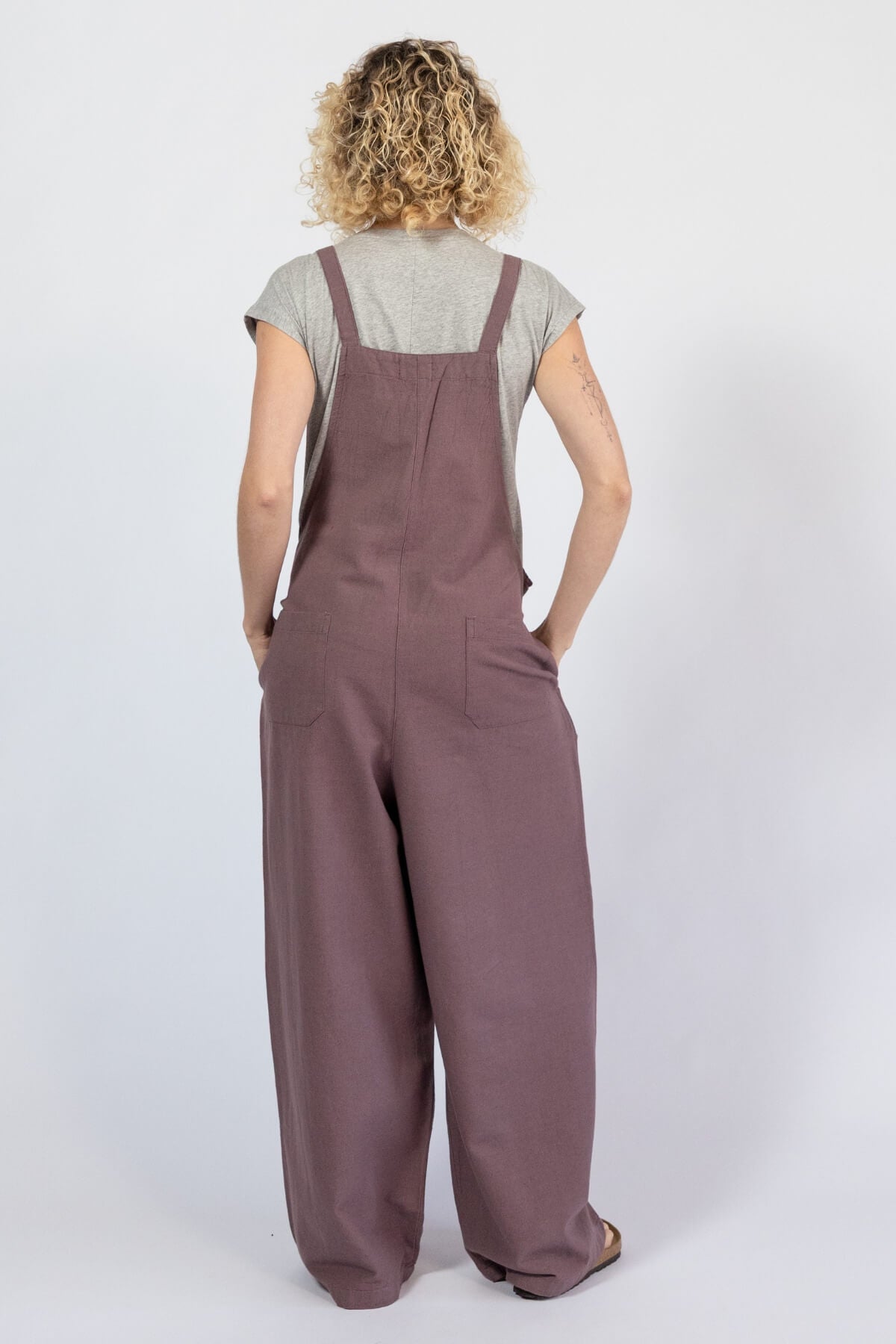 Surya Baggy Cotton Overalls for women – rear view