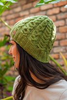 Hand knitted merino wool beanie for women - mulesing free wool