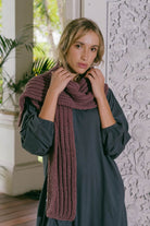 Ethically made Knitted Merino Wool Scarf for Women