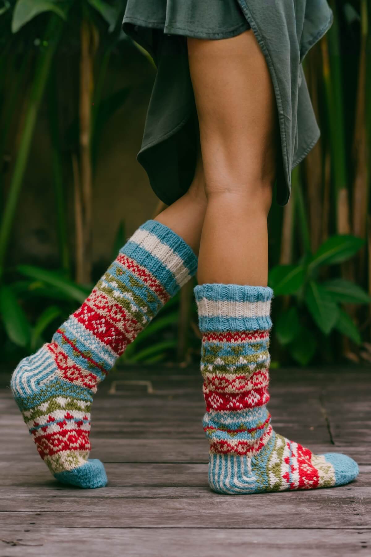 Mulesing Free Tibetan Wool Socks for Women - ethically made in Nepal