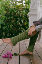 Ethical merino wool leg warmers for women - made in Nepal