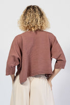 Muslin cotton bat-wing top for women – rear view