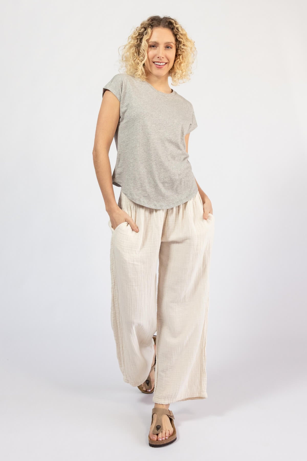 Muslin Cotton Pants for Women - with two hip pockets