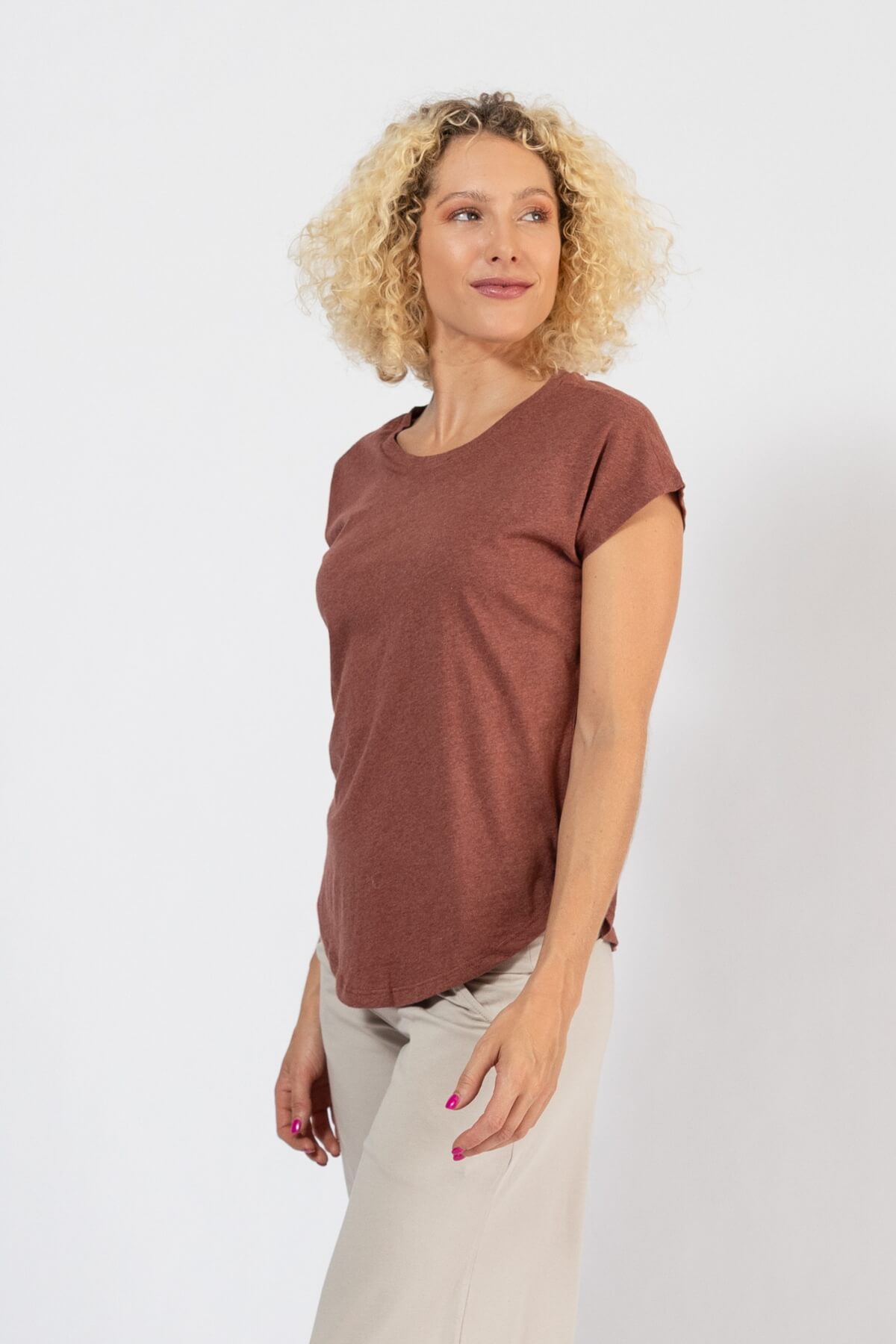 Surya Organic Cotton Basic T-Shirt - left side view