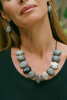 Ethical polymer clay necklaces for women - on location in Nepal