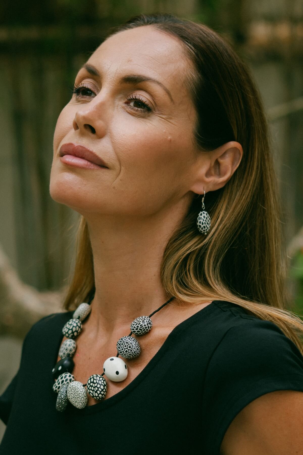 Ethical polymer clay necklaces for women - handmade in Nepal