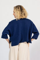 Lightweight boxy cotton top for women – rear view