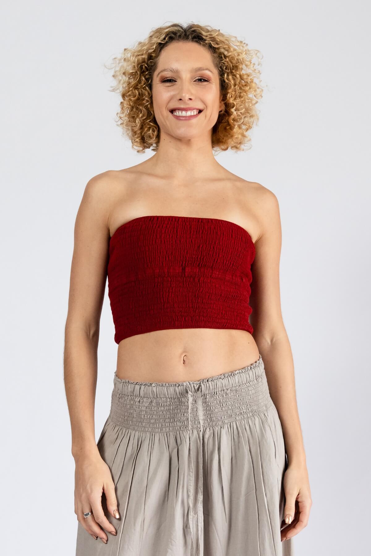 Surya Everyday Cotton Tube Top - Rust