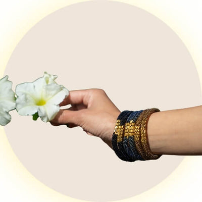 Ethical roll-on bracelets for women made in Nepal