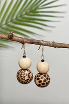 Double drop polymer clay earrings made in Nepal – Wild Thing