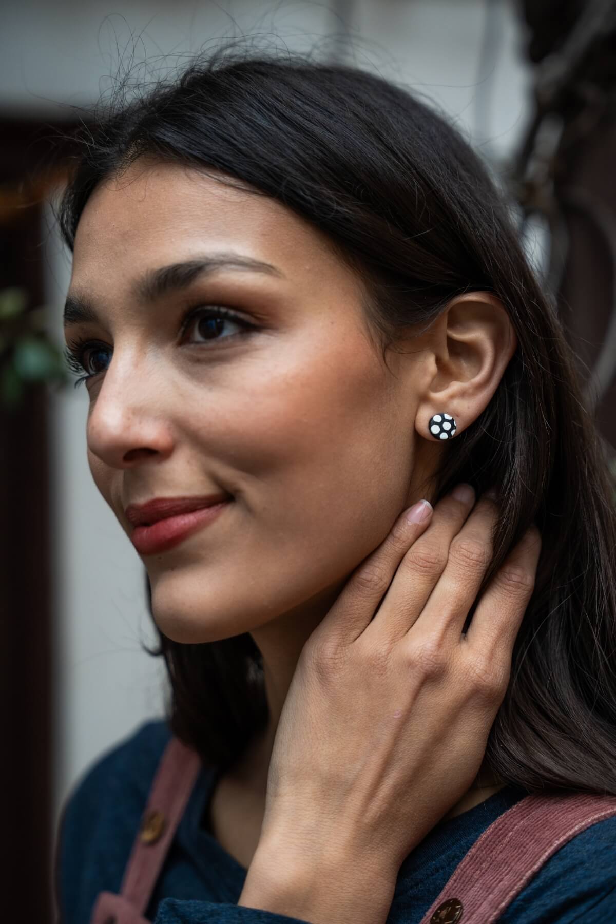  Fair Trade Polymer Clay Earrings - on location in Nepal