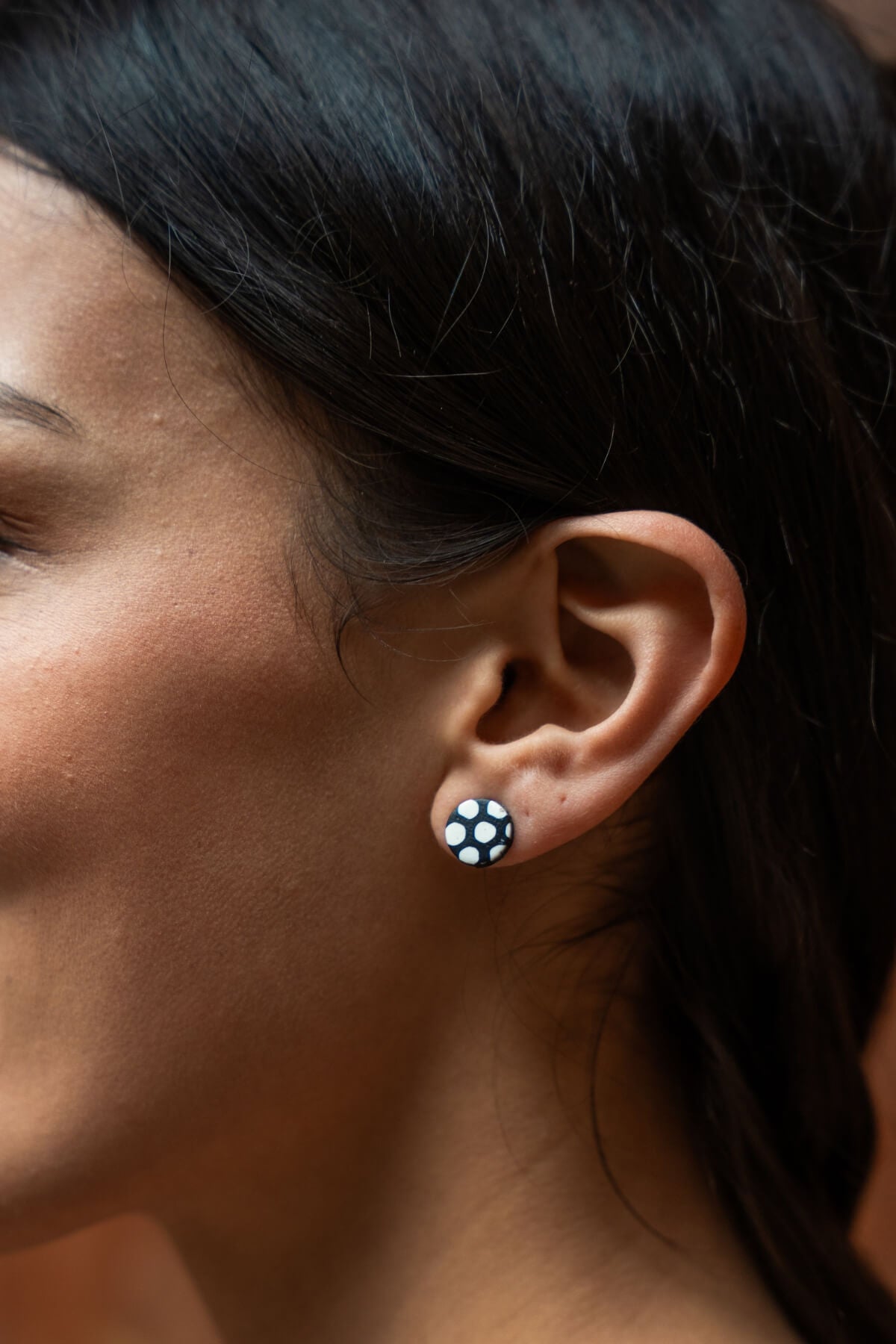 Fairtrade Polymer Clay Earrings - on location in Nepal