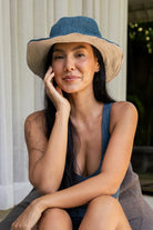 Hemp hat with wide brim for women – with cotton lining