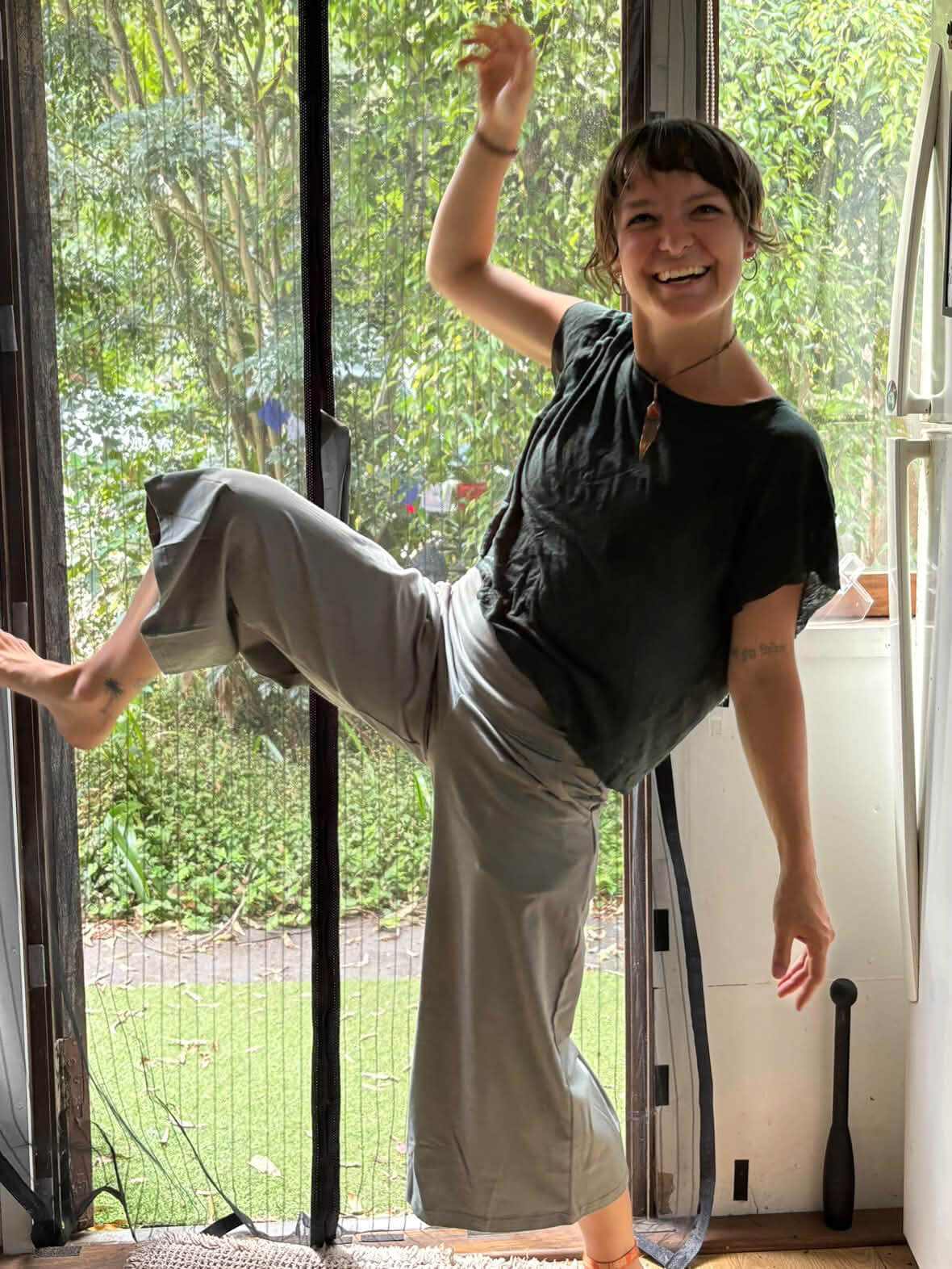 Organic cropped freedom pants