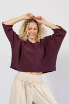 Lightweight muslin cotton top for women – boxy crop style top