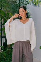Lightweight cotton kimono sleeve top - ethically made in Nepal