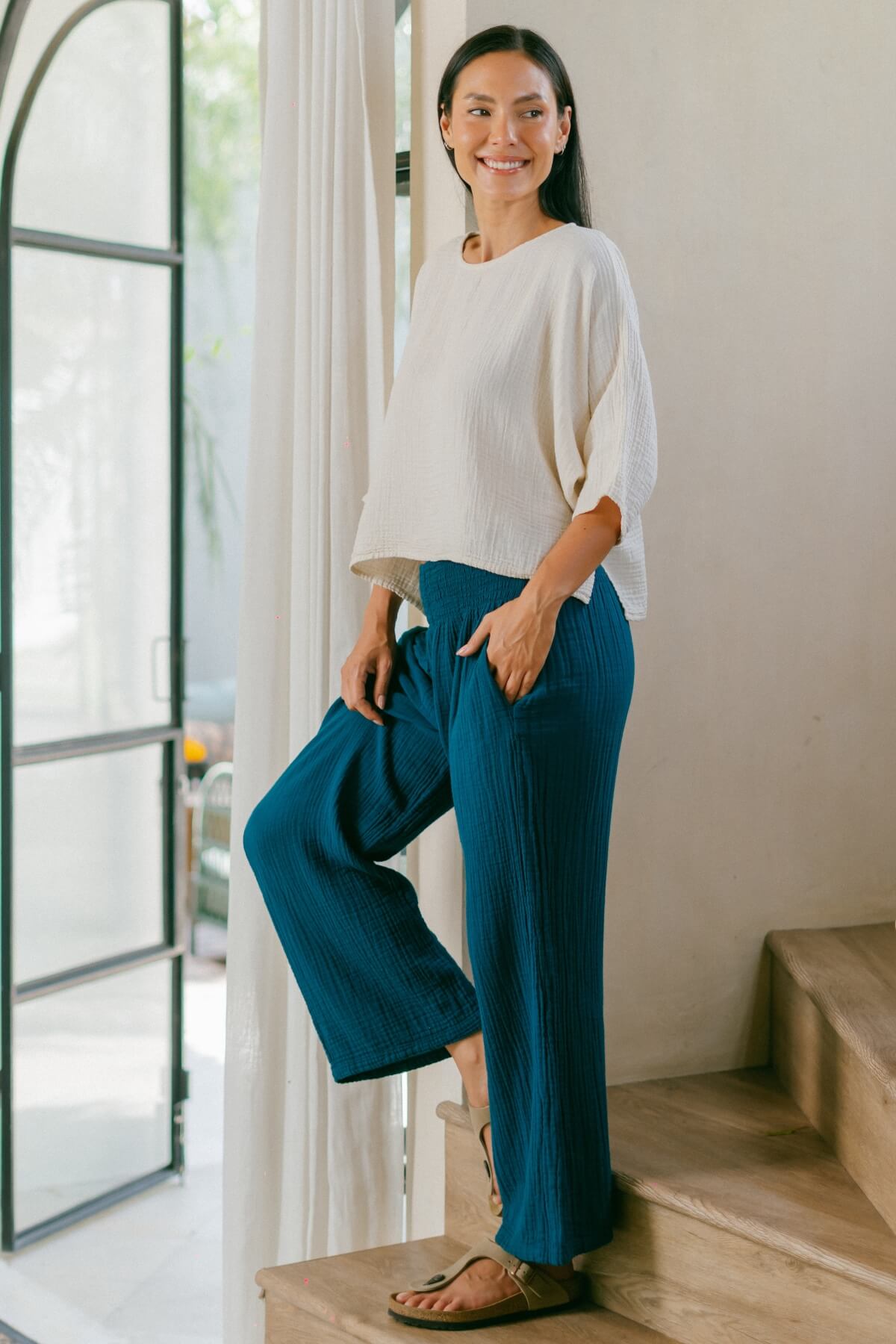Everyday Muslin Cotton Pants for Women - ethically made in Nepal