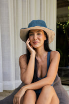 Wide brim hemp hat for women - with cotton lining