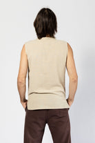 Cotton Sleeveless Top for Men - rear view