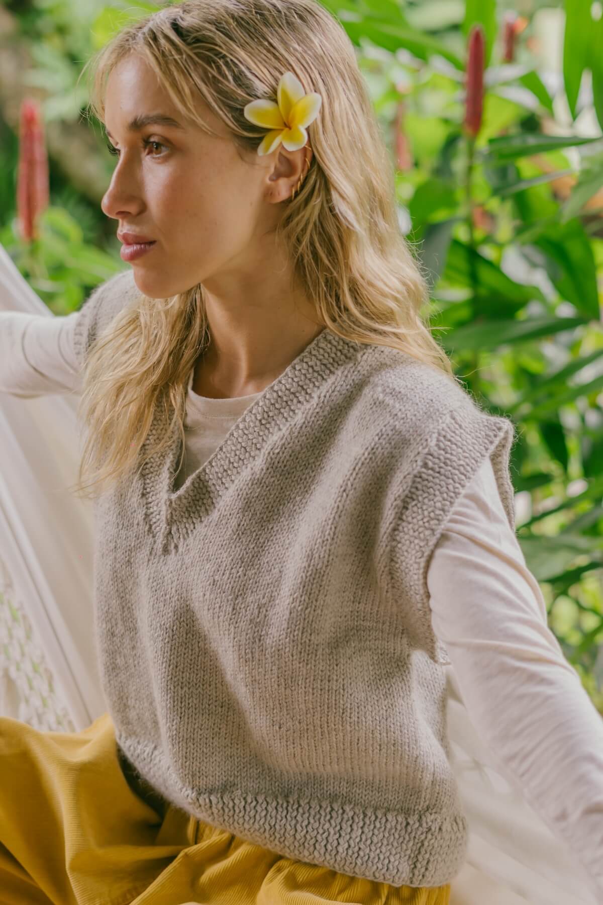 Ethical Merino Wool Vest for Women - handmade in Nepal