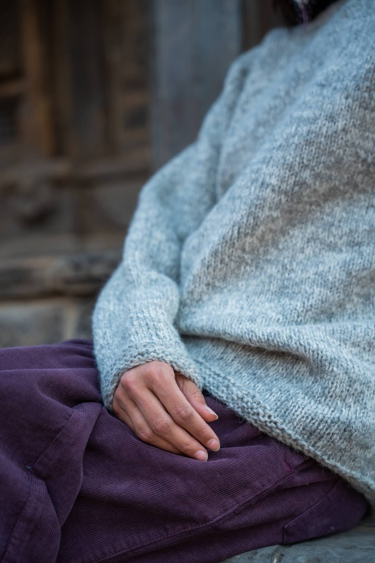 Oversized Wool Sweater for Women - handmade in Nepal