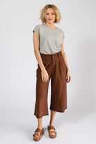 Surya Organic Denim Capri Pants - Denim Cotton Fabric