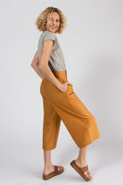 Surya Organic Denim Jacquard Capri Pants - right side view