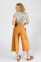 Surya Organic Denim Jacquard Capri Pants - rear view