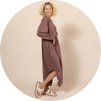 Organic Cotton Kaftan Dress with pockets